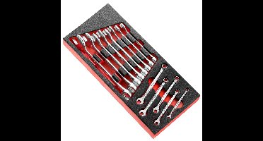 Facom Module van foam met 13 ringsteeksleutels in inches - MODM.440-4