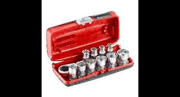 Facom Doppenset 1/4" 6-kant met Doorsteekratel R.180HX - RXPICOPB
