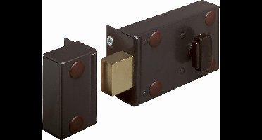 Lips Opleg cilinderslot met nachtschoot bruin 1758-2 rechts draaiend - 9858023