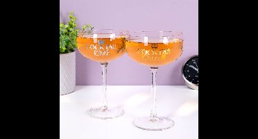 Cocktail glass set, Cocktail King and Cocktail Queen