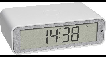 TFA Dostmann 60.2560.02 Wekker Zendergestuurd Wit Alarmtijden 1