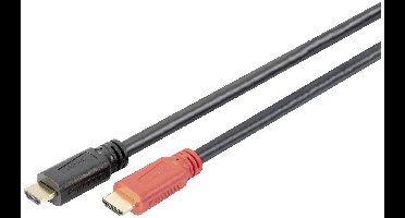 Digitus DB-330118-100-S HDMI-kabel HDMI Aansluitkabel HDMI-A-stekker 10 m Zwart 4K UHD, Afgeschermd (dubbel), Afscherming gevlochten, Afscherming totaal,