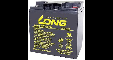 Long WPL28-12TN Loodaccu 12 V 28 Ah Loodvlies (AGM) (b x h x d) 166 x 176 x 126 mm M5-schroefaansluiting Geringe zelfontlading, Onderhoudsvrij