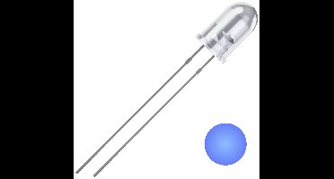 Quadrios 2111O180 Bedrade LED Blauw Rond 5 mm 2500 mcd 25 ° 20 mA 3 V