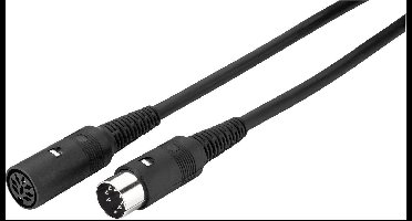JTS MIDI Verlengkabel [1x MIDI-male - 1x MIDI-female] 10.00 m Zwart
