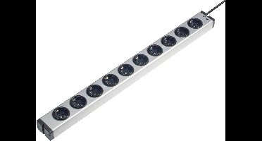 Ehmann 0600x00102031 Stekkerdoos 10-voudig Aluminium Randaarde stekker 1 stuk(s)