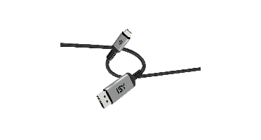ISY Idp-4140 Usb C Naar Displayport Kabel 15 M Zilver