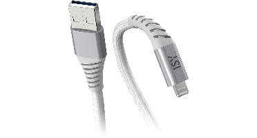 ISY Icn-5000-wt-al Usb-a-naar-lightning-kabel 2 M Grijs