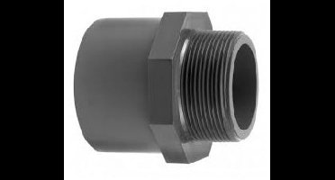 Druk PVC puntstuk - 63/75mm x 1-1/2 - 16 bar