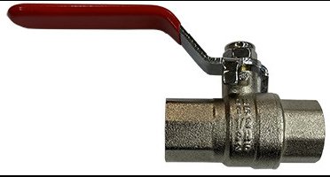 Afsluitkraan / Kogelkraan Messing lange draad - 1-1/2" - binnendraad