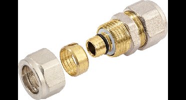 Bonfix - Alu-Knelfitting - Rechte verloopkoppeling - 2 x alu-knel - 32mm x 26mm