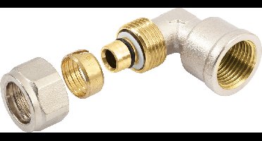 Bonfix - Alu-Knelfitting - Kniekoppeling - bi. dr. x alu-knel - 3/4 x 20mm