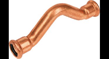 Bonfix Pressfitting roodkoper WATER Passeerbocht 12 x 12 - 2 x press - (m-profiel)
