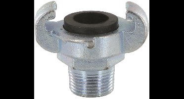 klauwkoppeling x buitendraad - zonder veiligheidsclip - 42mm x 3/4" - Staal