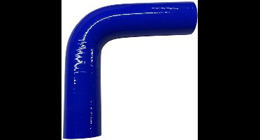 Siliconeslang - Bocht 90� - Pootlengte 200mm - 85mm - Blauw