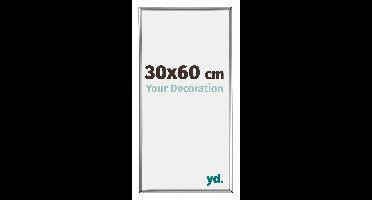 Fotolijst 30x60 cm - Zilver Hoogglans - Kunststof - Annecy