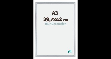 Fotolijst A3 - 29,7x42 cm - Zilver Glans - MDF - Catania