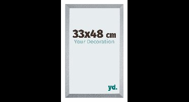 Fotolijst 33x48 cm - Zilver Glans - MDF - Catania