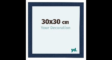 Fotolijst 30x30 cm - Donkerblauw Geveegd - MDF - Como