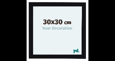 Fotolijst 30x30 cm - Zwart Hoogglans - MDF - Como