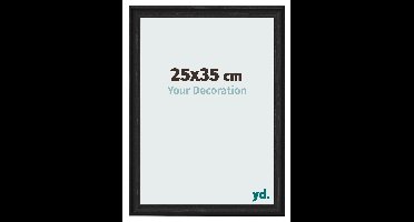 Fotolijst 25x35 cm - Zwart Houtnerf - MDF - Lazio