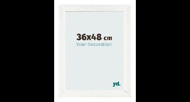 Fotolijst 36x48 cm - Wit Geveegd - MDF - Pisa