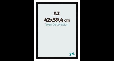 Fotolijst A2 - 42x59,4 cm - Zwart Hoogglans - MDF - Bologna