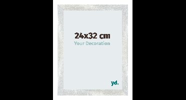 Fotolijst 24x32 cm - Zilver Glanzend Vintage - MDF - Mura