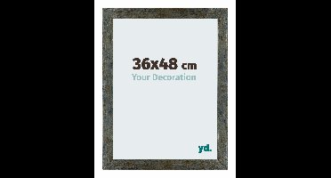 Fotolijst 36x48 cm - Blauw Goud Gemeleerd - MDF - Mura