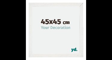 Fotolijst 45x45 cm - Wit Geveegd - MDF - Mura