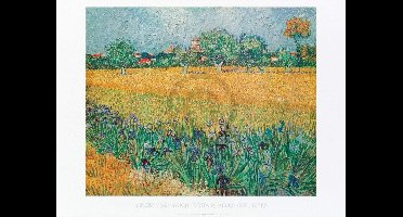 Kunstdruk Vincent Van Gogh - Vista di Arles Con Irises 80x60cm