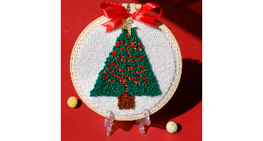 SoftLoop – Zacht & Creatief – DIY Punch Needle Thuisdecor Set Kerstboom | Educatief Speelgoed