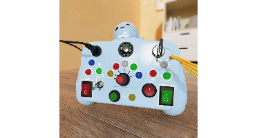 Busy Light Board™  - Licht, Geluid & Plezier - Activiteiten bord Blauw | Educatief Speelgoed