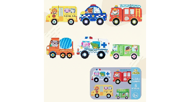BrainBox – Leren & Spelen – 3D Houten Puzzel Verkeer | Educatief Speelgoed