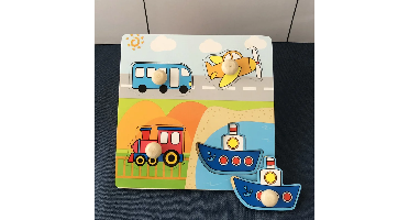Clever Puzzle™ - Slim Spelen - Houten Puzzel Voertuigen | Educatief Speelgoed