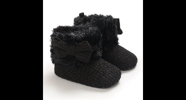 Mini Fashion™ - Altijd Warme Voeten - Kinder Winterschoenen Zwart -Strik / 20 (12-18 maanden) | Educatief Speelgoed