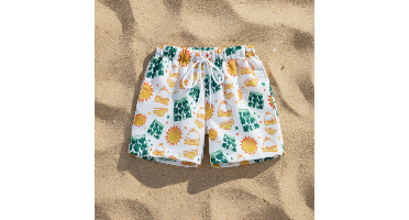 Beach Shorts – Lichtgewicht & speels – Tropisch Kinder Zwembroek Zomerpret / 100 (3–4 jaar) | Educatief Speelgoed