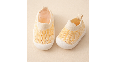 HappyFeet Comfy™ - Stevige antislipzool - Kinder Sneakers Oranje gestreept / 21 (2.5-3 jaar) | Educatief Speelgoed
