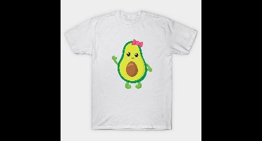 Mini Fashion™ - Matchen Met De Familie - Avocado T-shirt Wit Avocado Met Strik / Volwassenen - L | Educatief Speelgoed