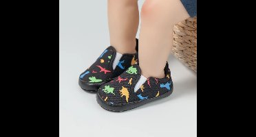 TinySteps – Veilig & Speels – Baby Slip-On Antislip Sneakers Zwart / 16 (0 – 6 maanden / 10.5–11 cm) | Educatief Speelgoed