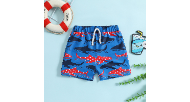 SunnySplash – Licht & Comfortabel – Zwembroek Jongens Haai / 130 (2–3 jaar) | Educatief Speelgoed