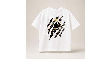 WildRoar – Fun & Casual – Kinder T-shirt met Tijgerprint Wit / 160 (9–10 jaar) | Educatief Speelgoed