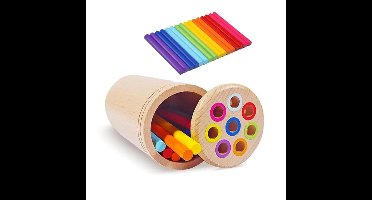 Woods™ -  Zintuiglijke Ontwikkeling - Kleursorteer Spel | Educatief Speelgoed