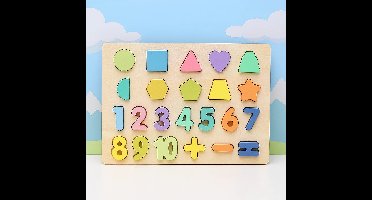 AlphaBlocks – Houten & Educatief – 3D-letterpuzzel Vormen & Getallen (Pastel) | Educatief Speelgoed