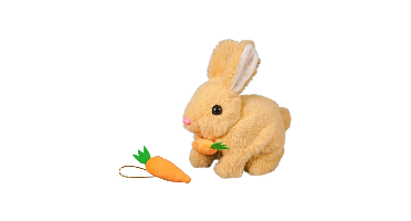 Electric Bunny™ – Springlevend & Gezellig – Pluche Konijn Wortel Konijn Bruin | Educatief Speelgoed