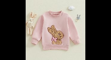 LittleBunny – Comfortabel en stijlvol – Paas-trui Roze / 110 (2–3 jaar) | Educatief Speelgoed