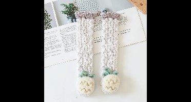 Mini Fashion™ - Knusse beenwarmers - Kindersokken Khaki Ananas | Educatief Speelgoed