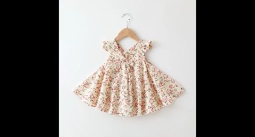 Mini Fashion™ - Speels & Elegant - Meisjes Zomer Jurk Bloeiende Rozen / 90 (18-24 maanden) | Educatief Speelgoed