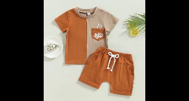 Mini Fashion™ - Modieuze Kleuren - Jongens Zomerset Bruin / 100 | Educatief Speelgoed