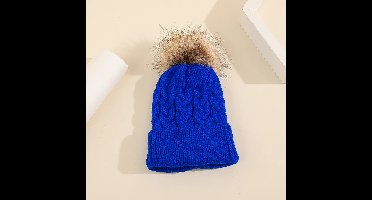 Mini Fashion™ - Eigen lettertype - Muts met pompon Blauw / 5 | Educatief Speelgoed